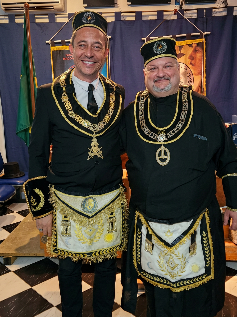 Grão Mestre Geral Reinaldo Alvares e Grão Mestre Adjunto Vladimir Halajko